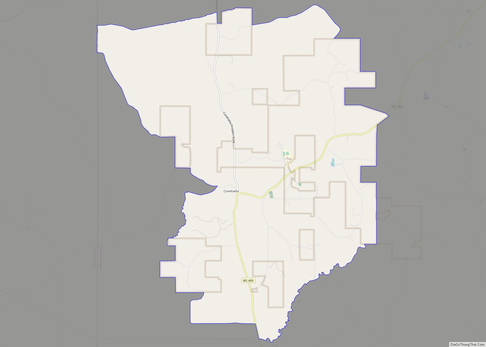 Map of Conehatta CDP