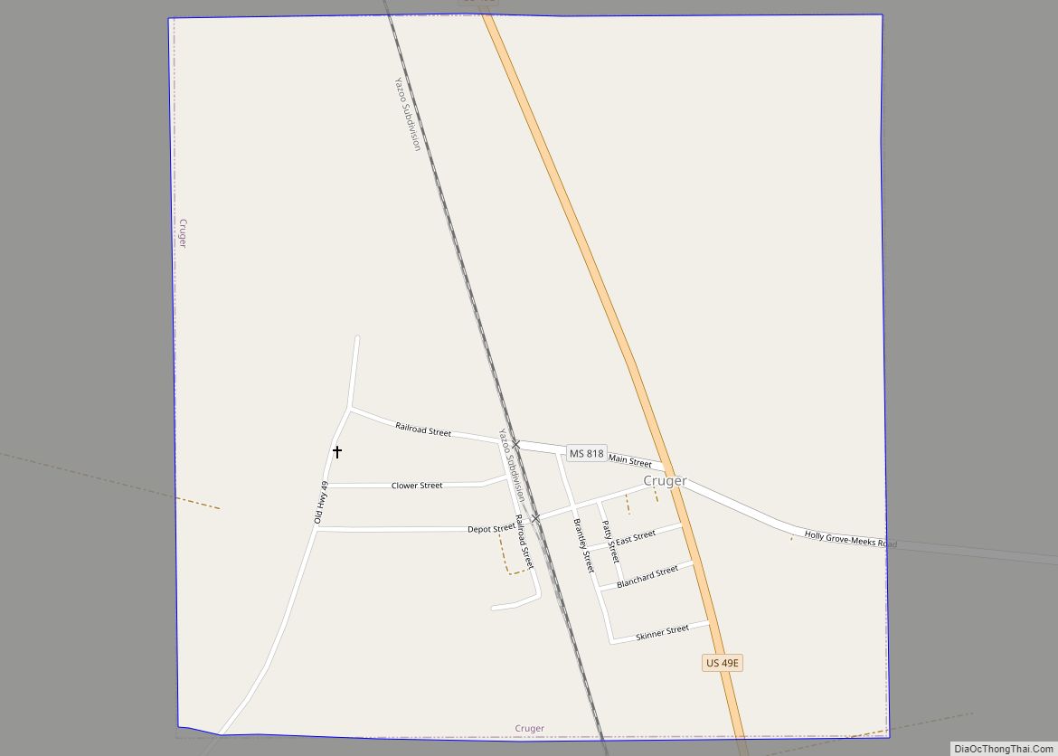 Map of Cruger town