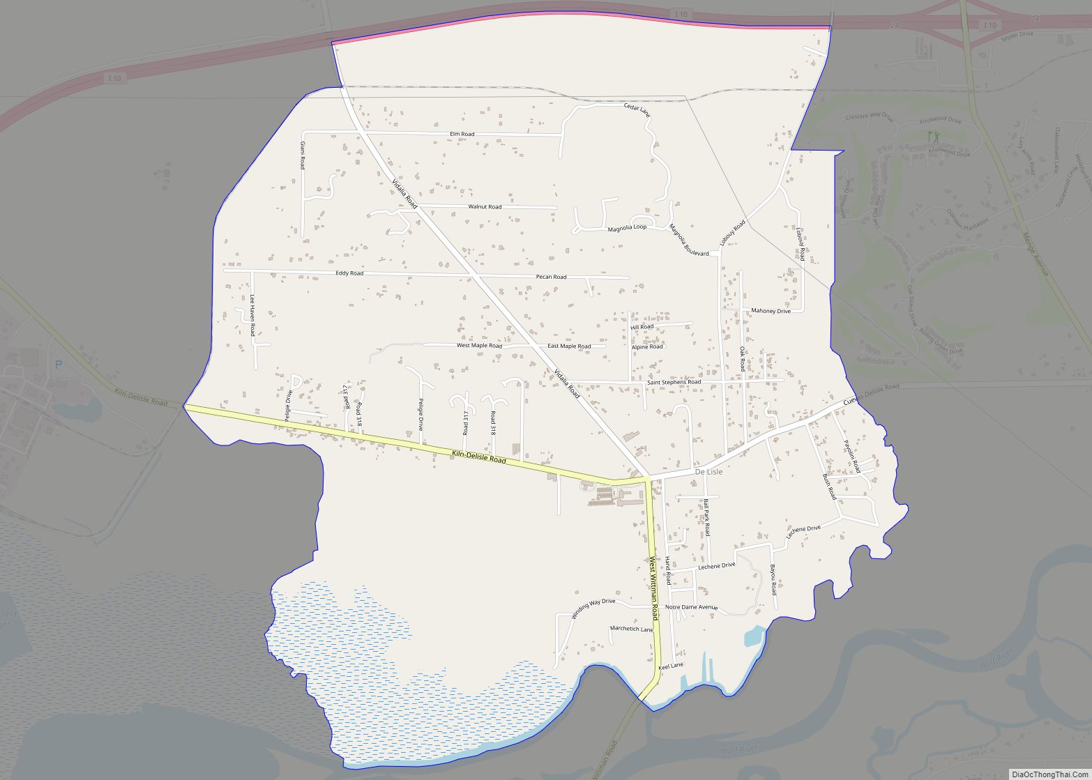 Map of DeLisle CDP