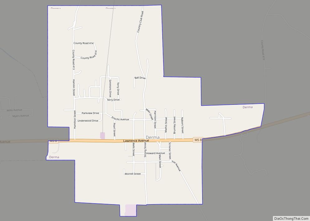 Map of Derma town