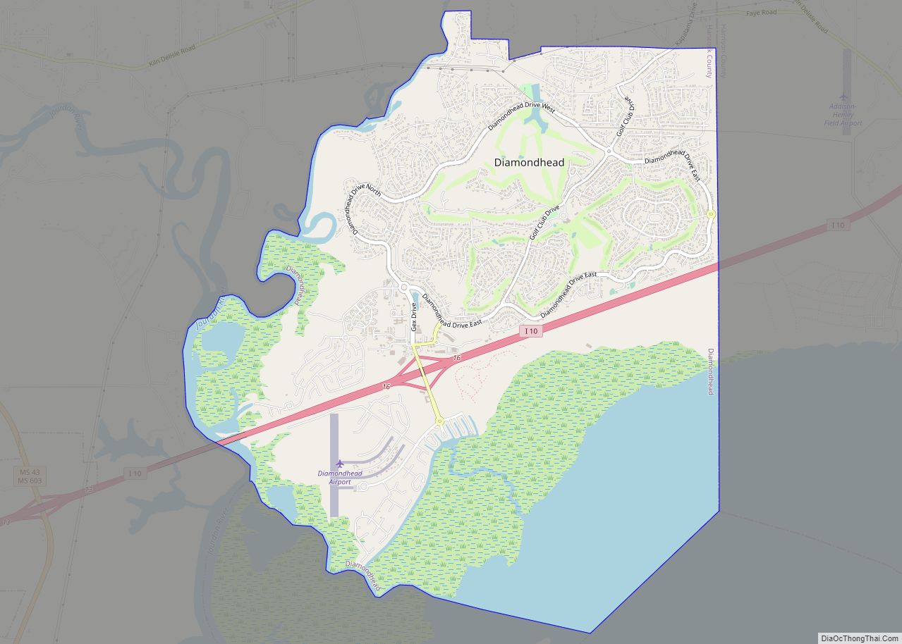 Map of Diamondhead city