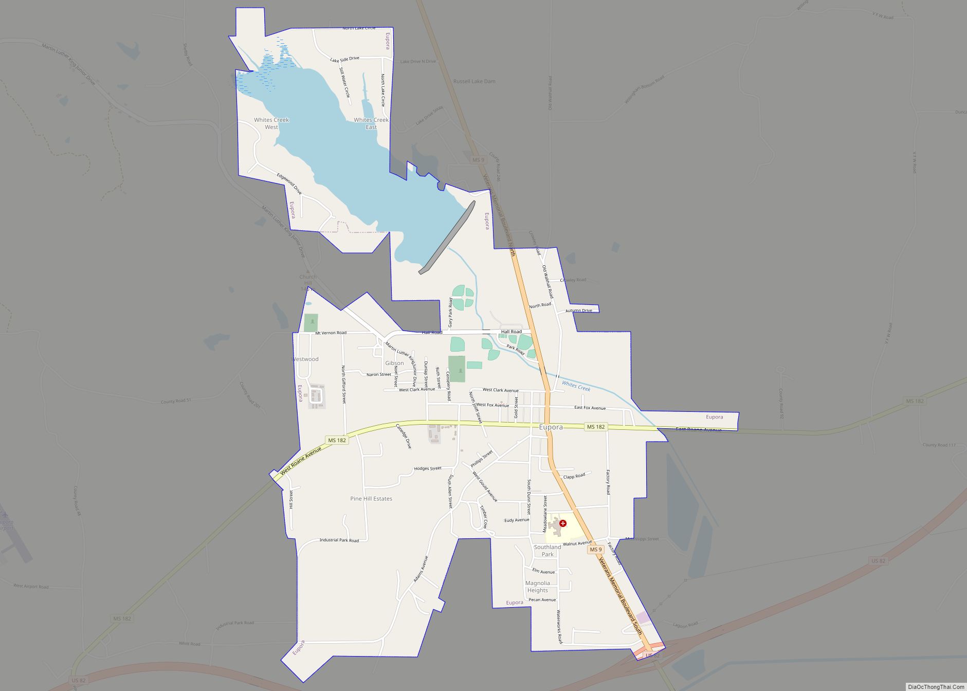 Map of Eupora city
