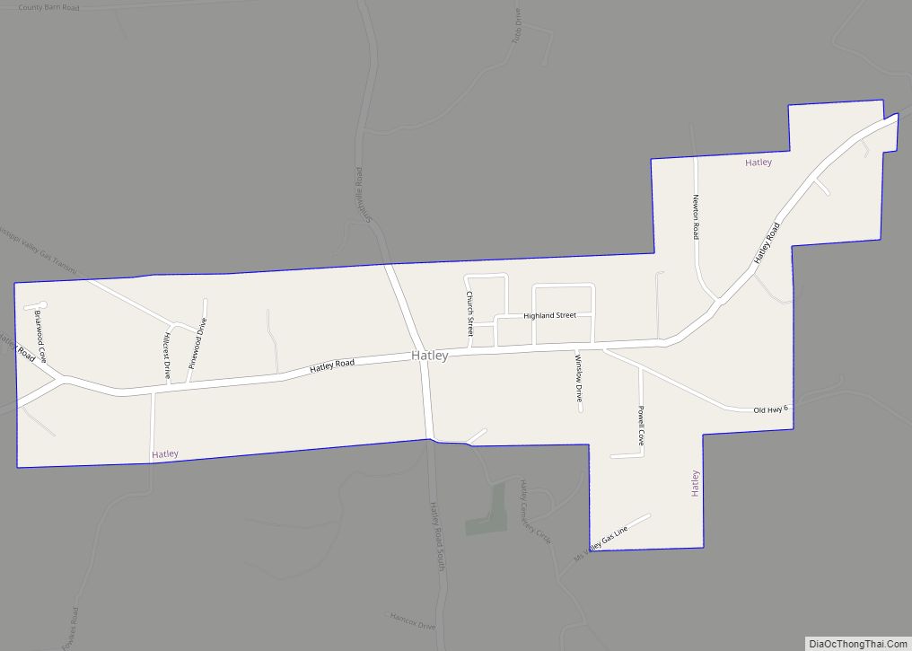 Map of Hatley town