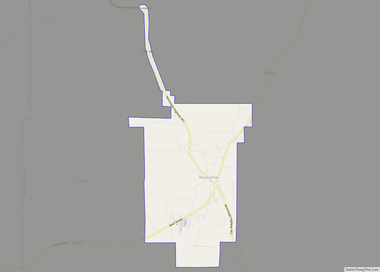 Map of Mantachie town