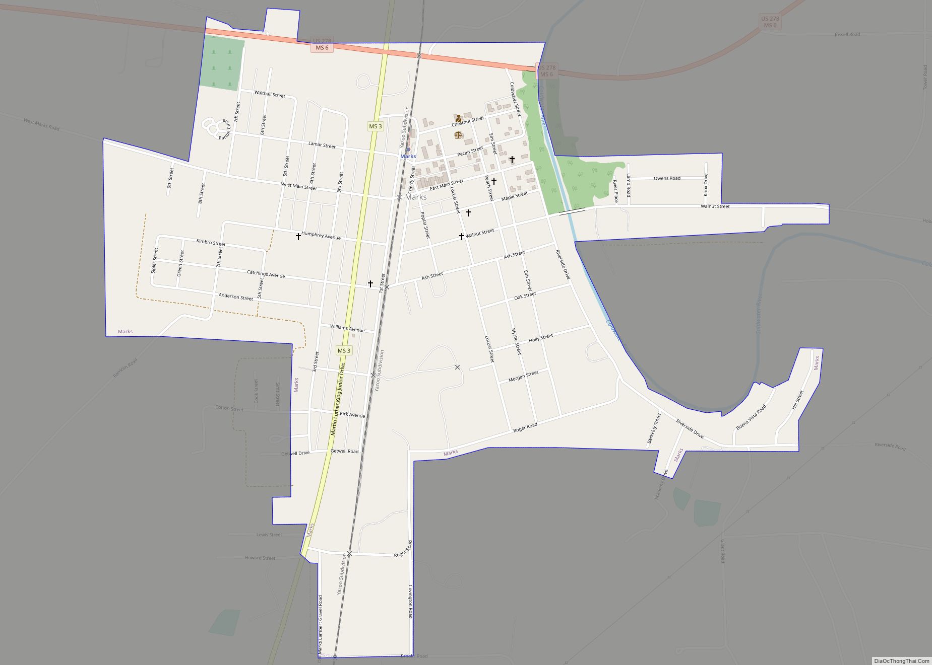 Map of Marks city