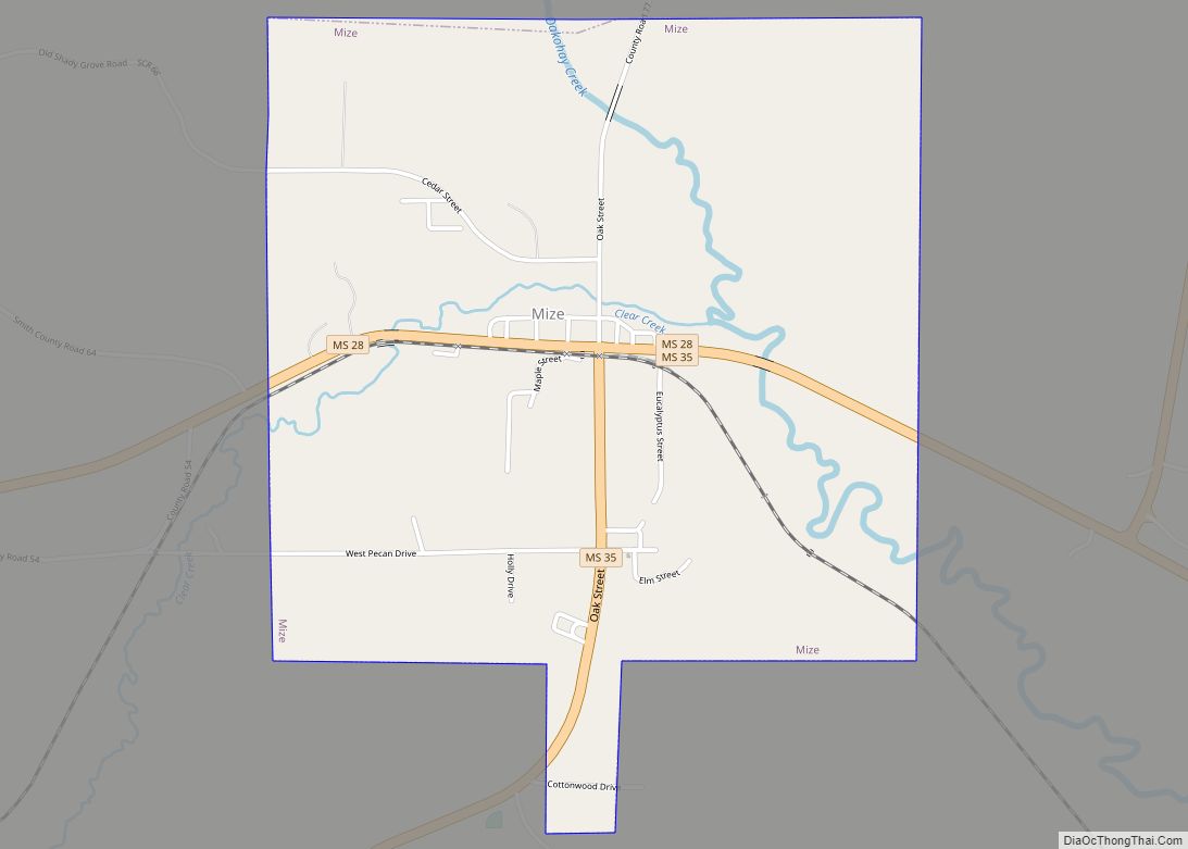 Map of Mize town