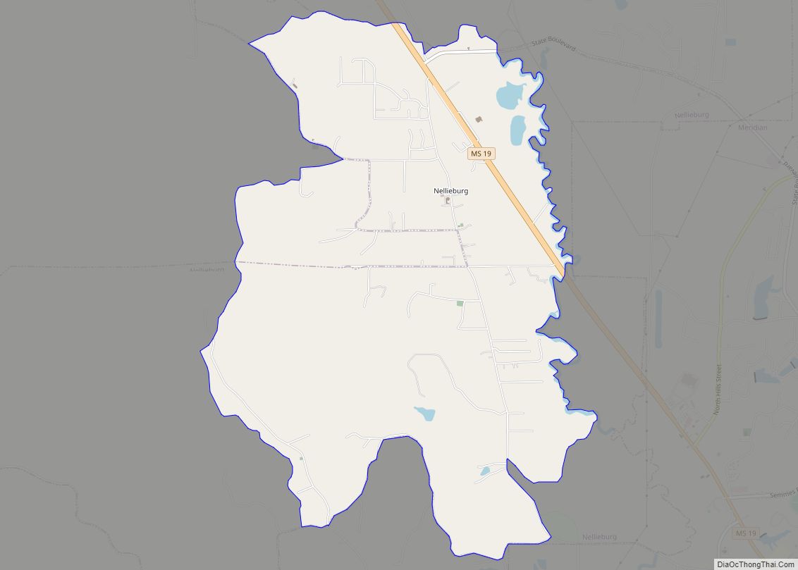 Map of Nellieburg CDP