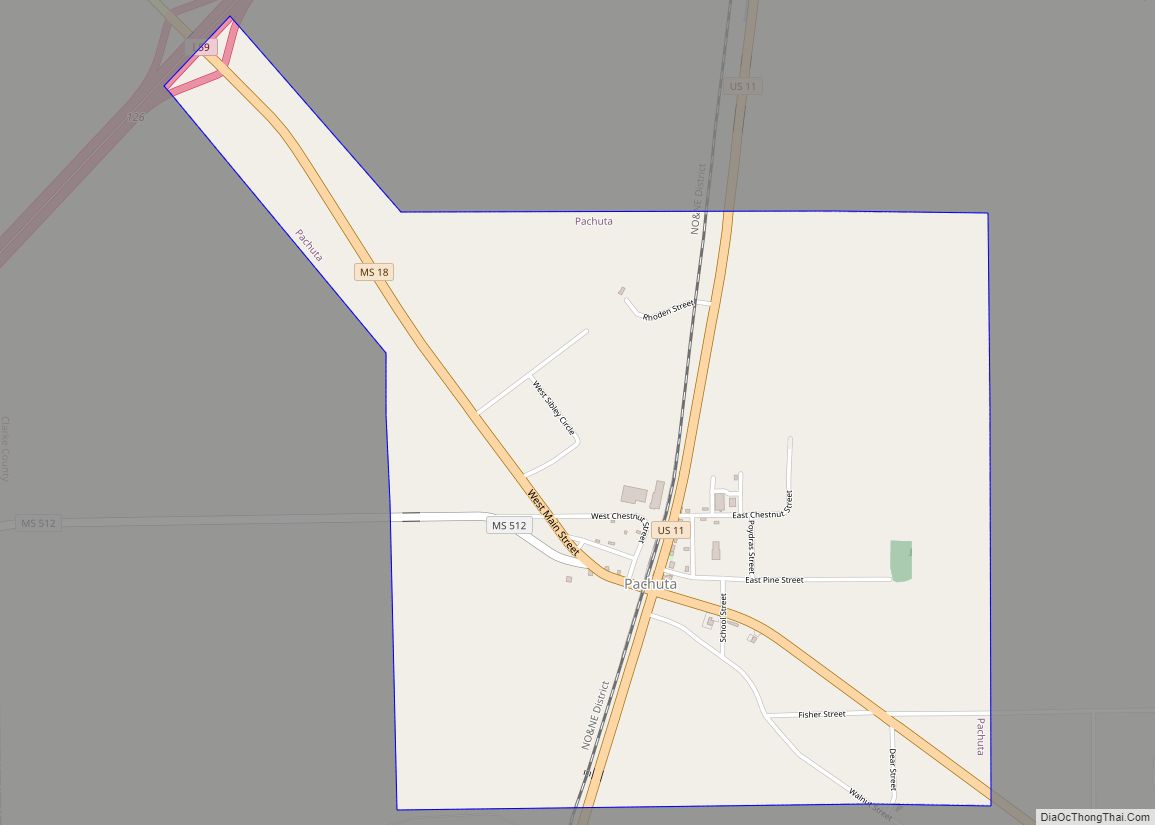 Map of Pachuta town