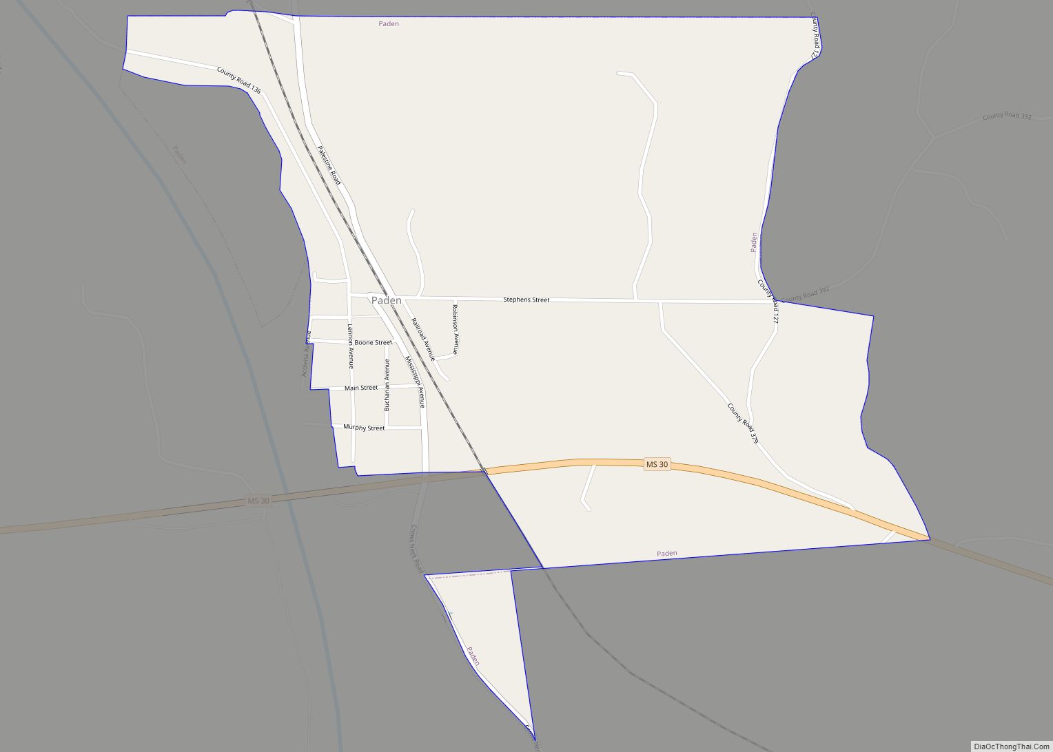 Map of Paden village