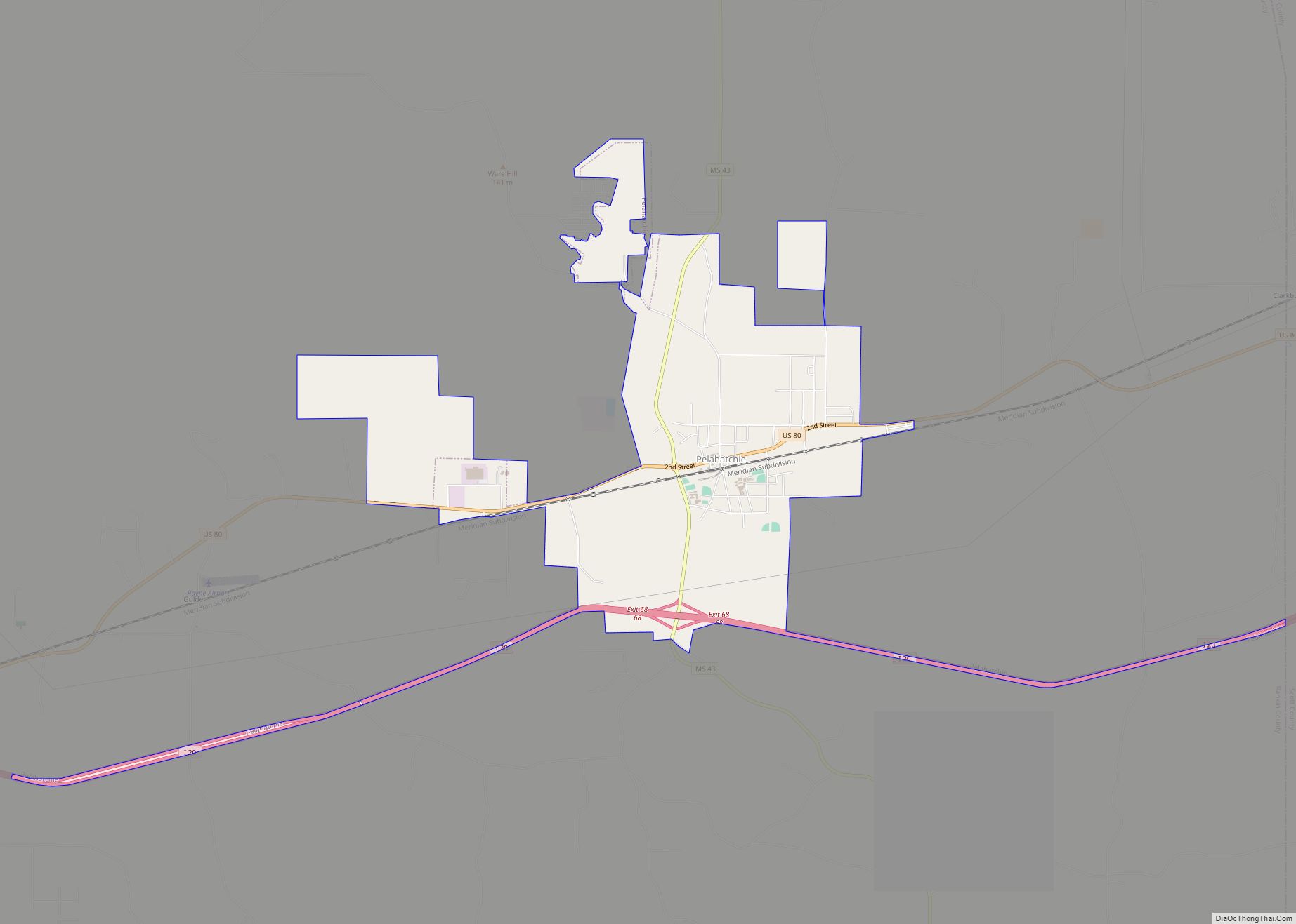 Map of Pelahatchie town