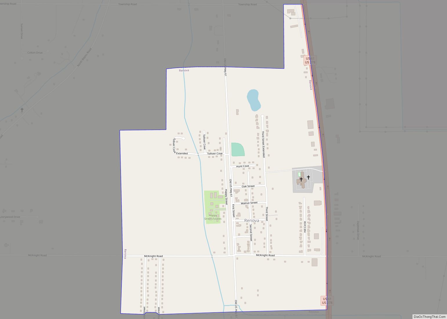 Map of Renova town