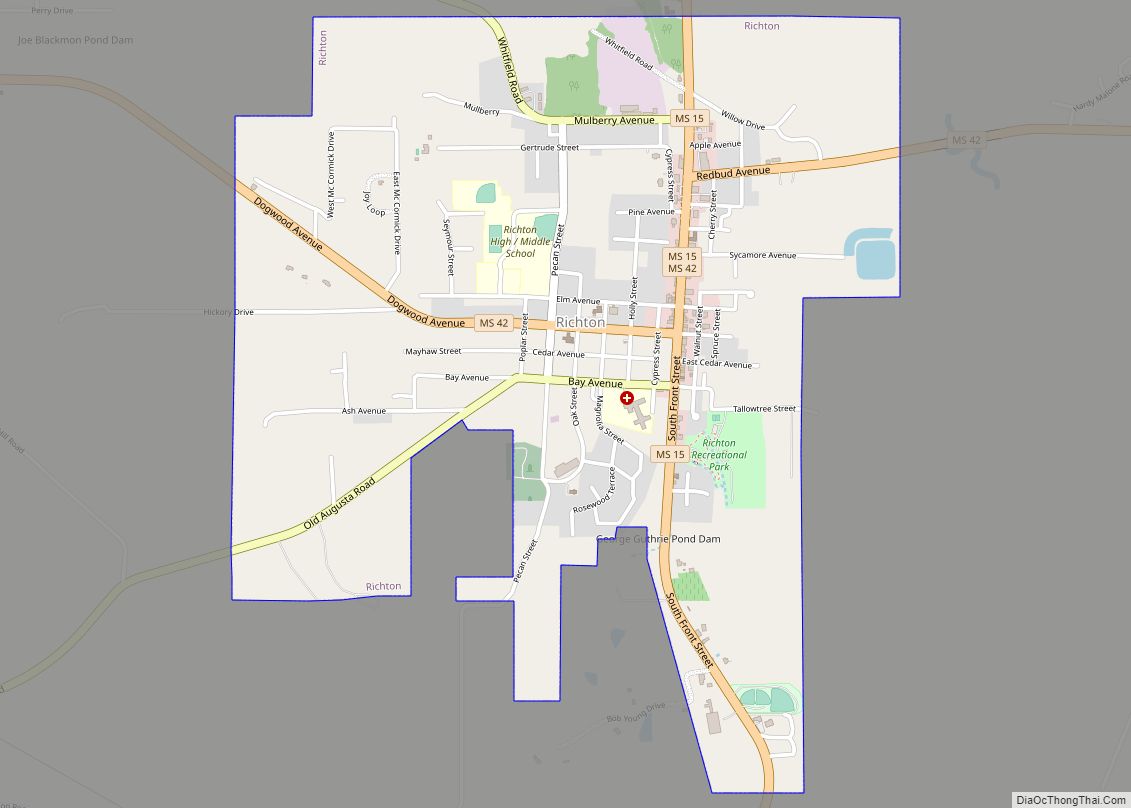 Map of Richton town