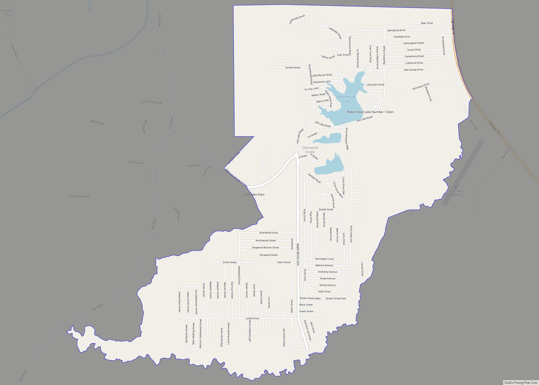 Map of Robinhood CDP