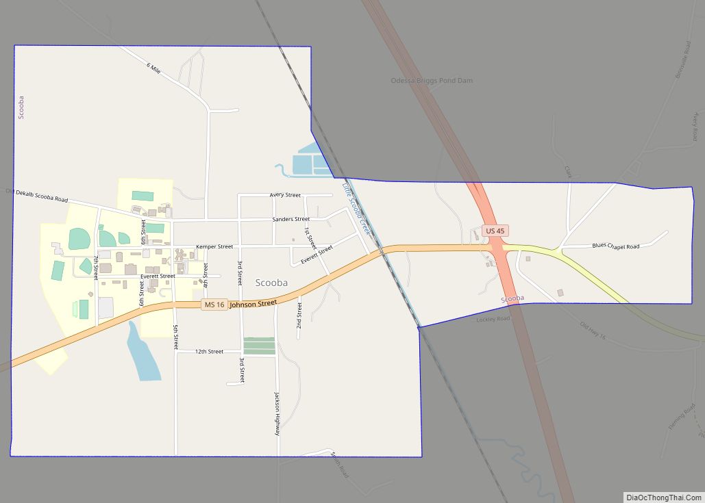 Map of Scooba town