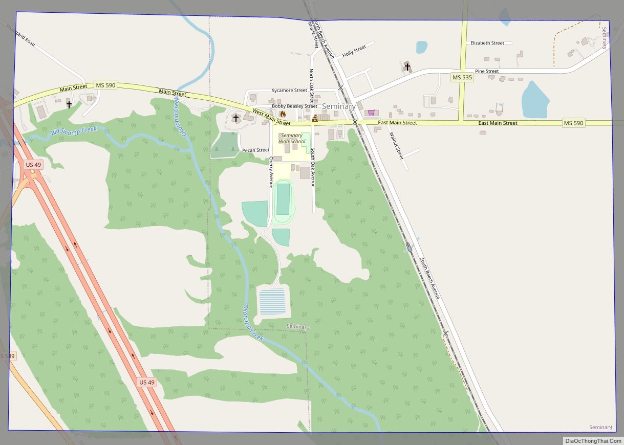 Map of Seminary town