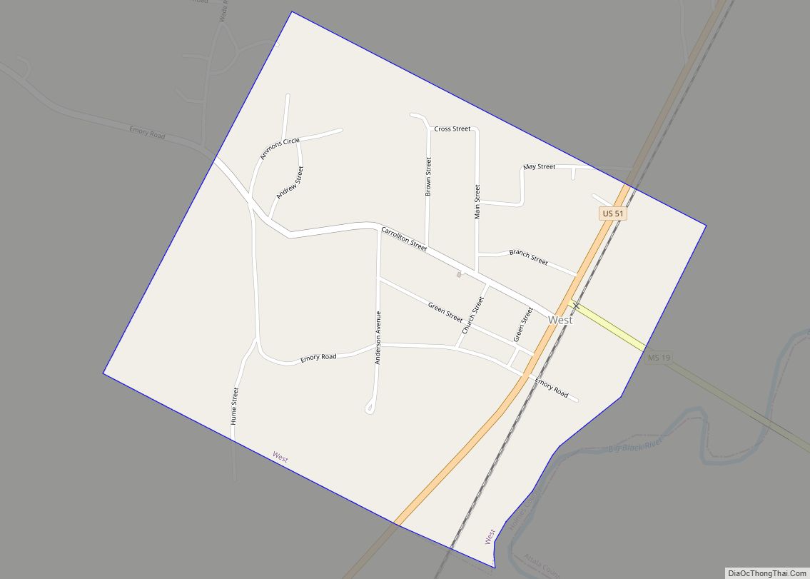 Map of West town