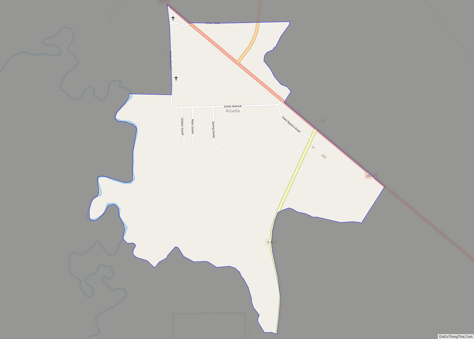 Map of Alzada CDP