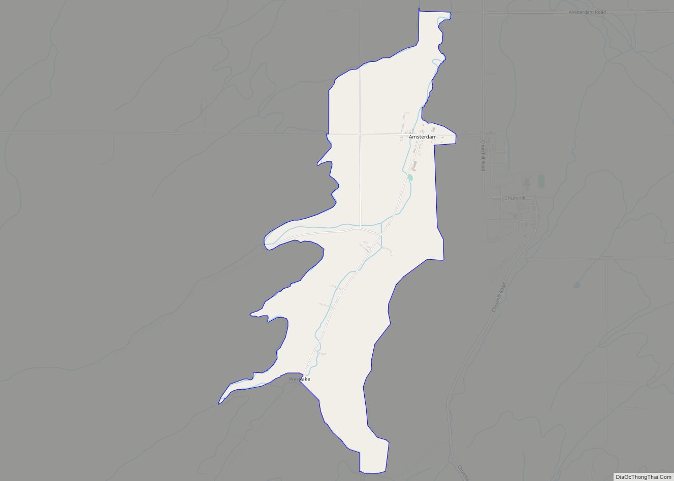 Map of Amsterdam CDP, Montana