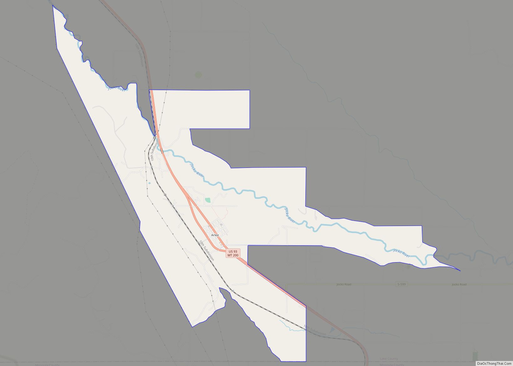 Map of Arlee CDP