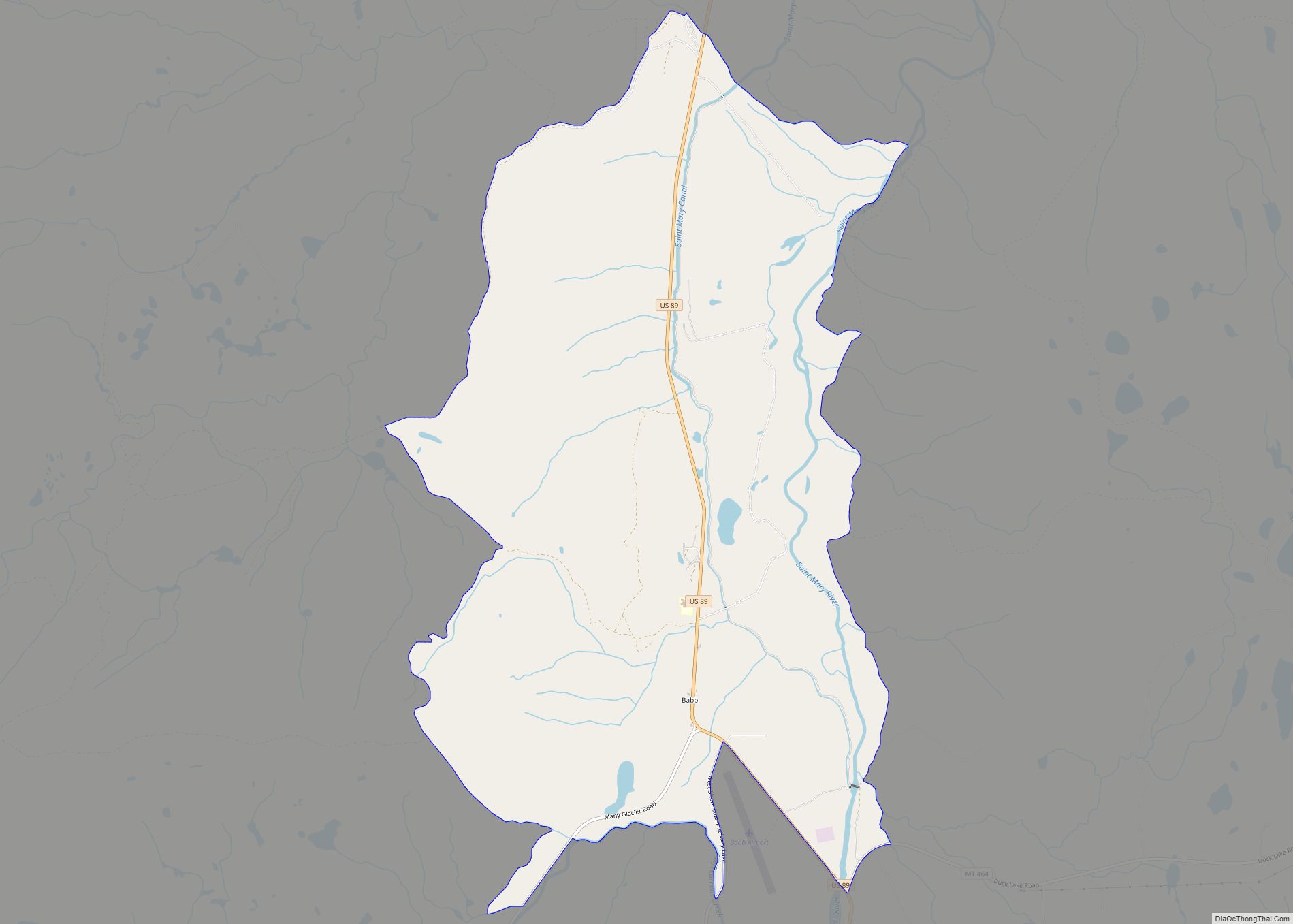 Map of Babb CDP