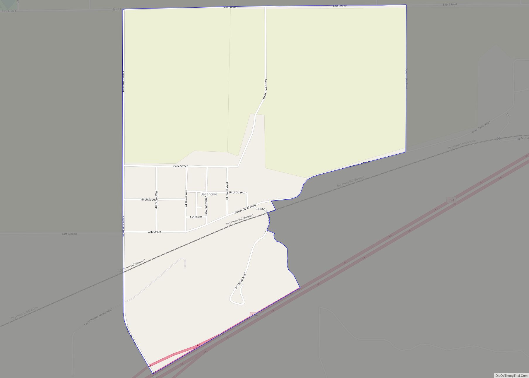 Map of Ballantine CDP