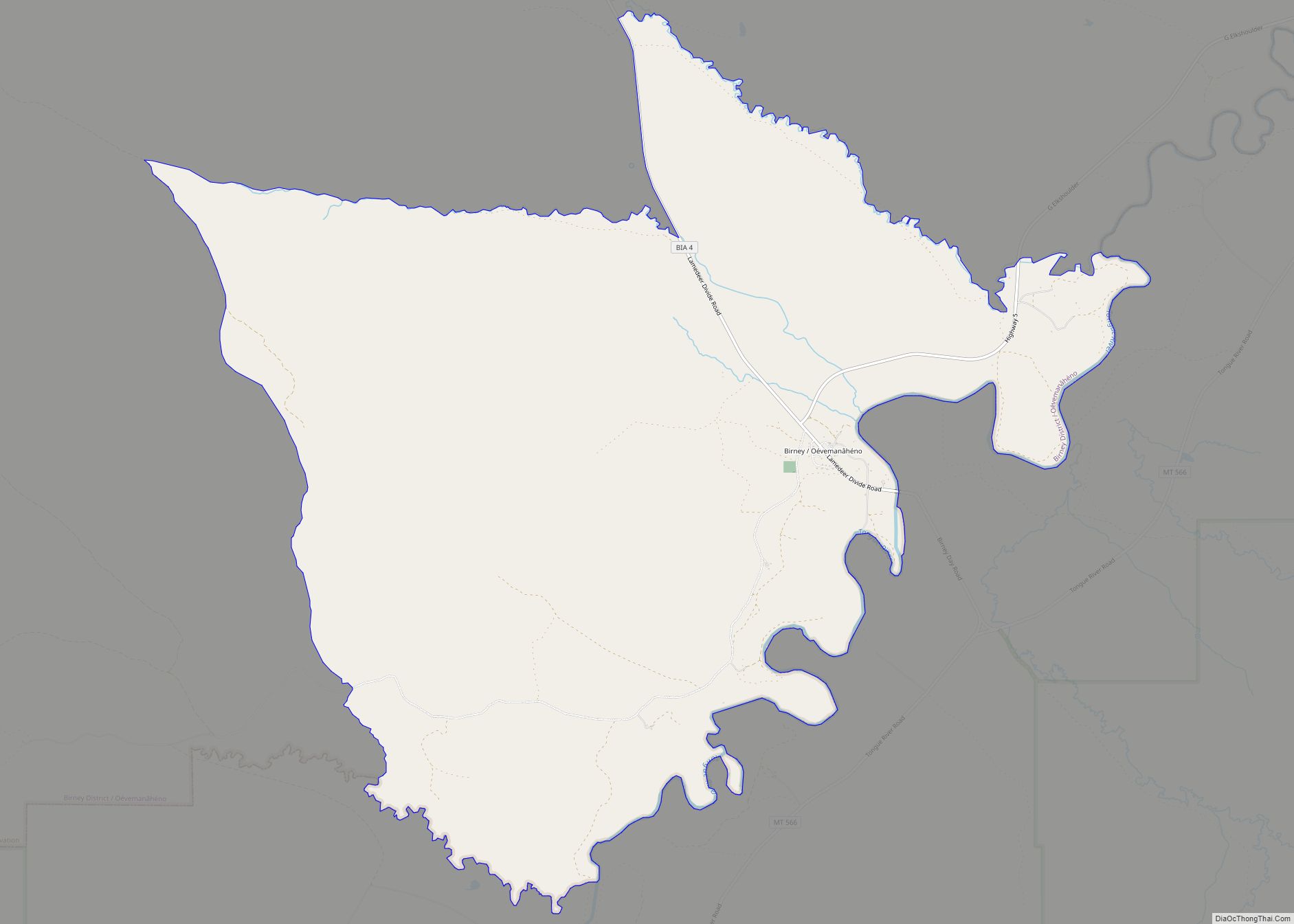 Map of Birney CDP