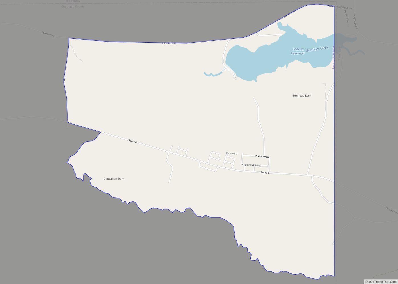 Map of Boneau CDP
