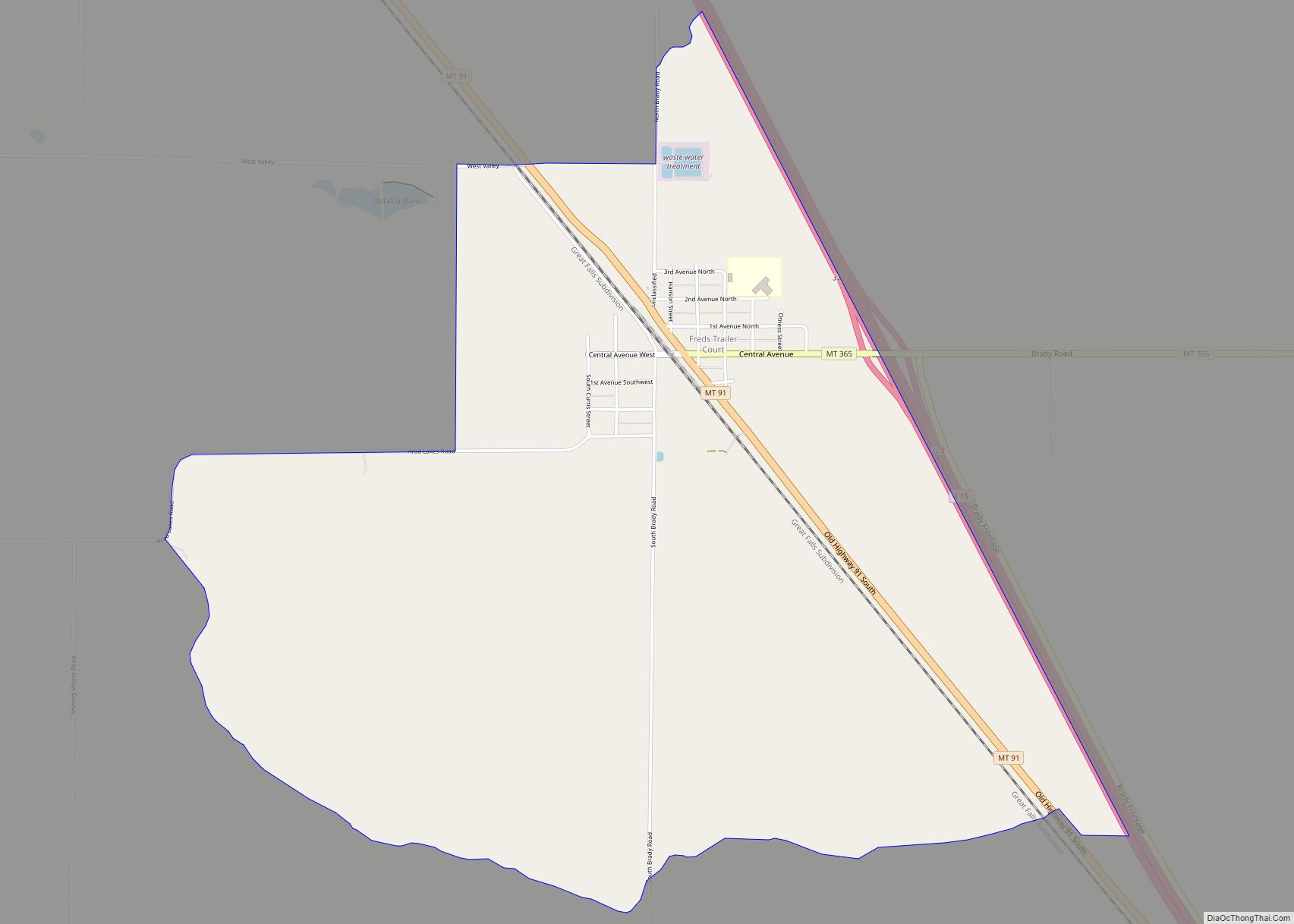 Map of Brady CDP