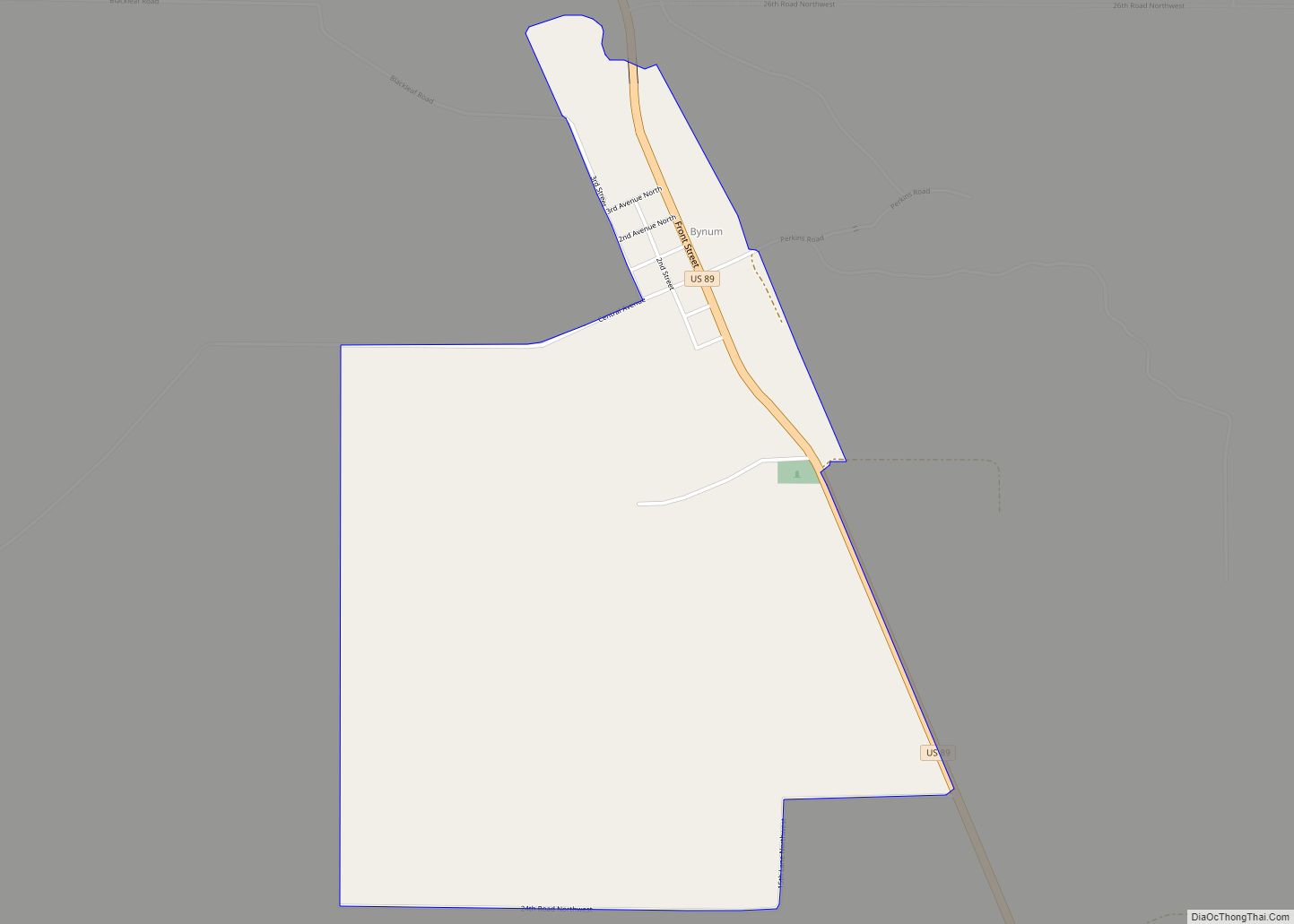 Map of Bynum CDP