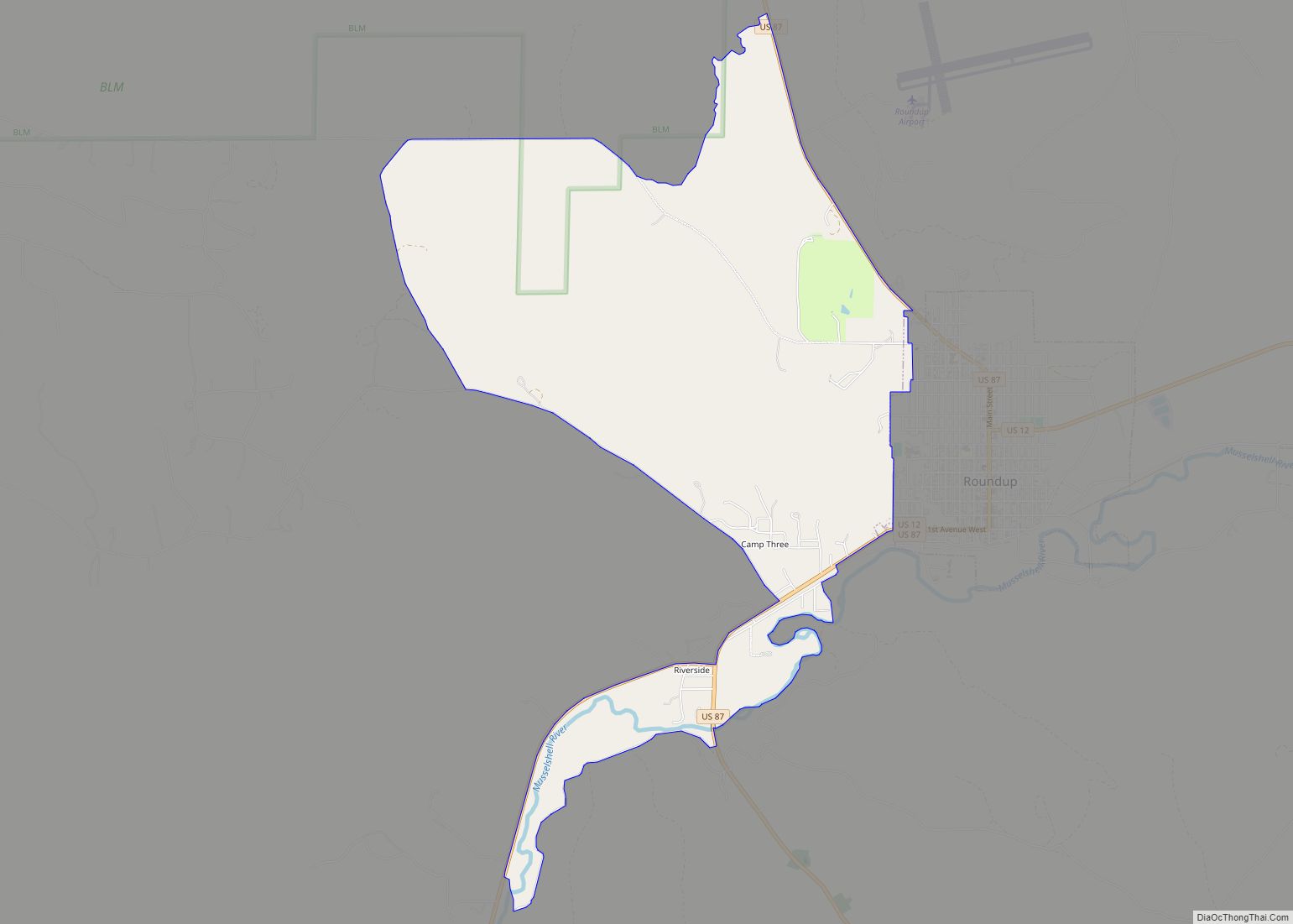 Map of Camp Three CDP