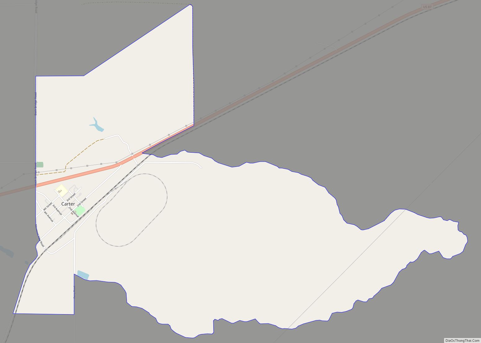 Map of Carter CDP