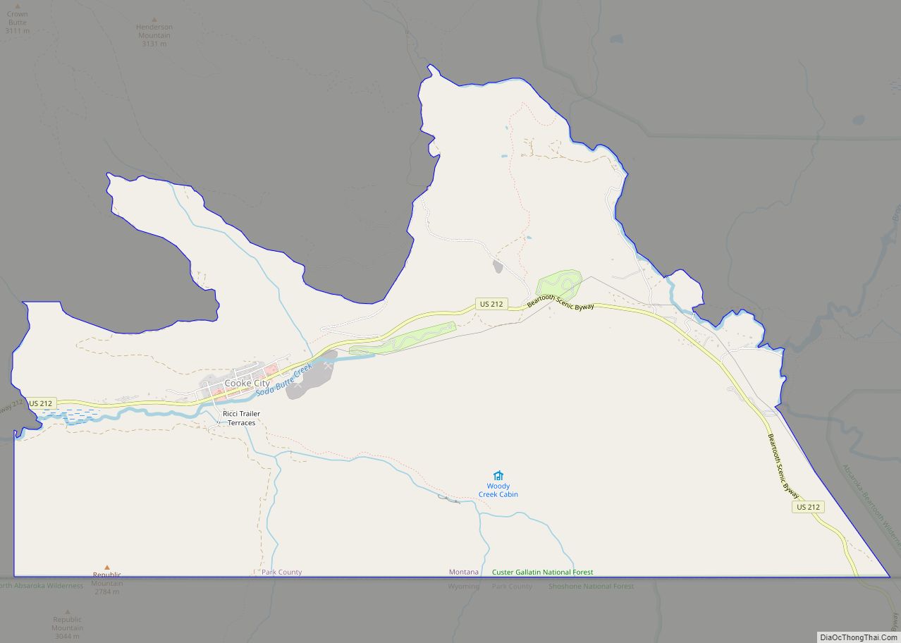 Map of Cooke City CDP