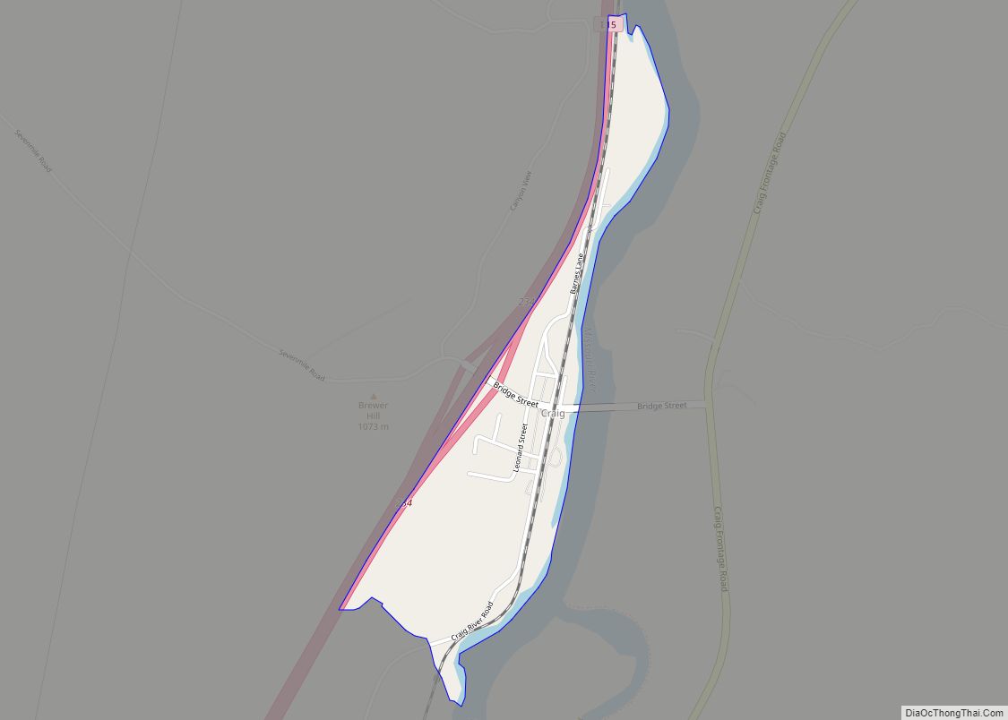 Map of Craig CDP, Montana