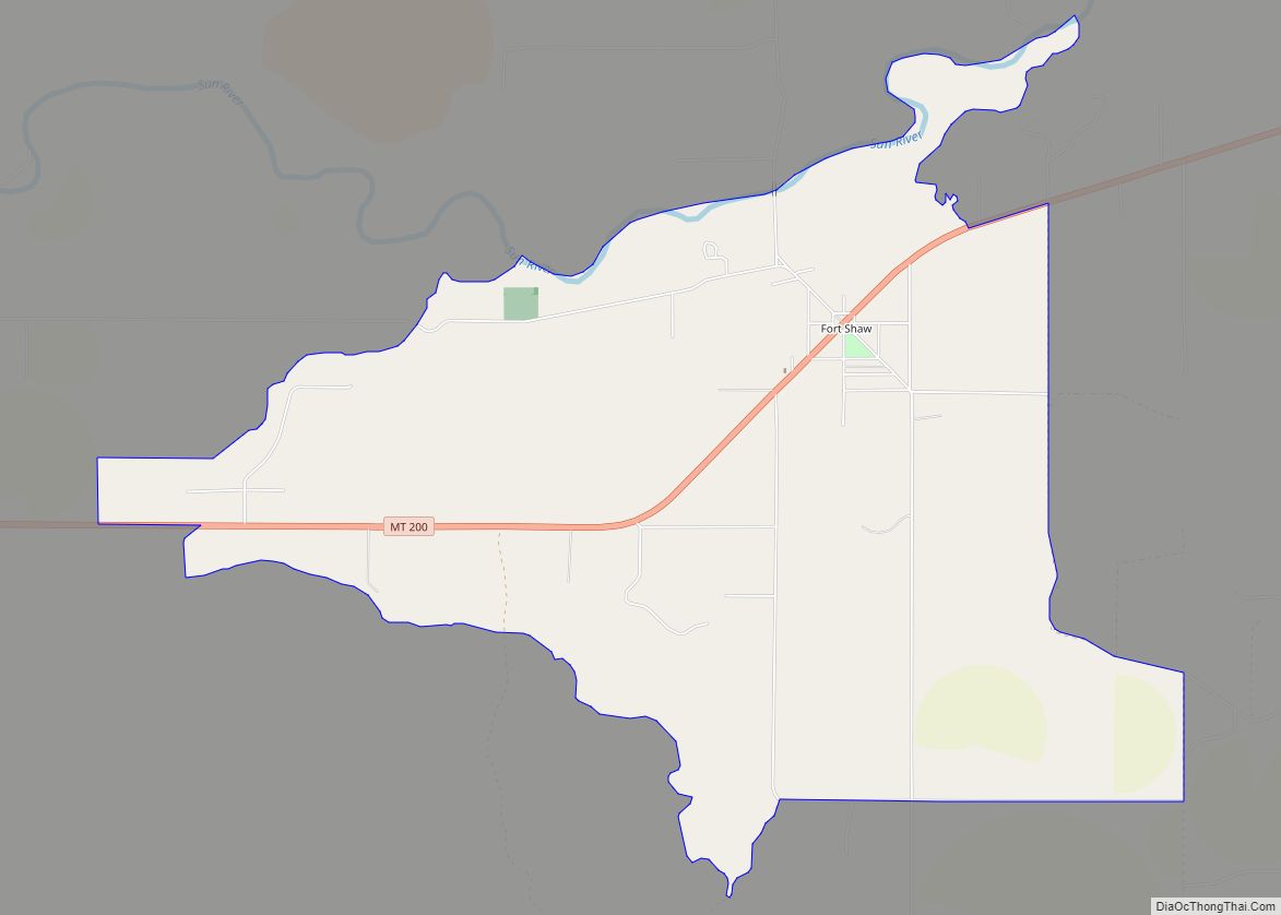 Map of Fort Shaw CDP