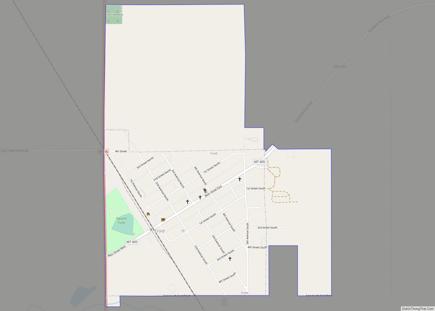 Map of Froid town