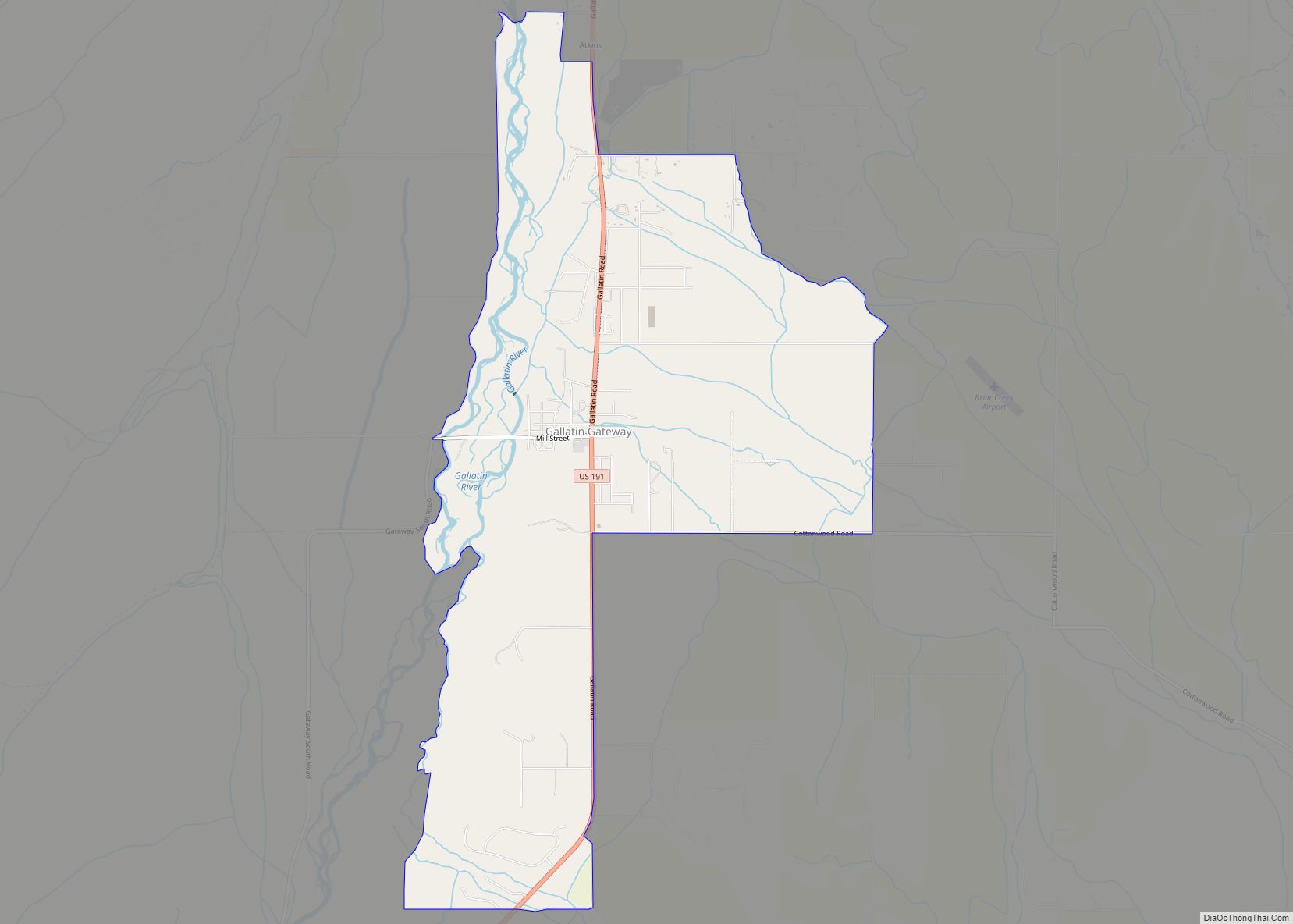 Map of Gallatin Gateway CDP