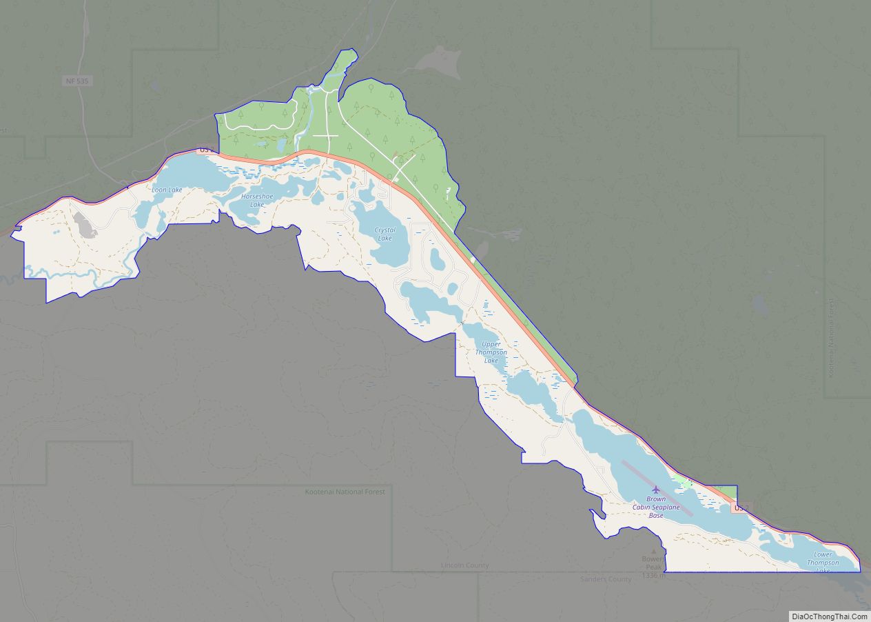 Map of Happys Inn CDP