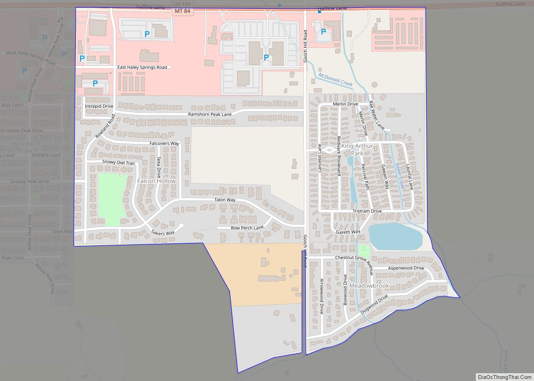 Map of King Arthur Park CDP