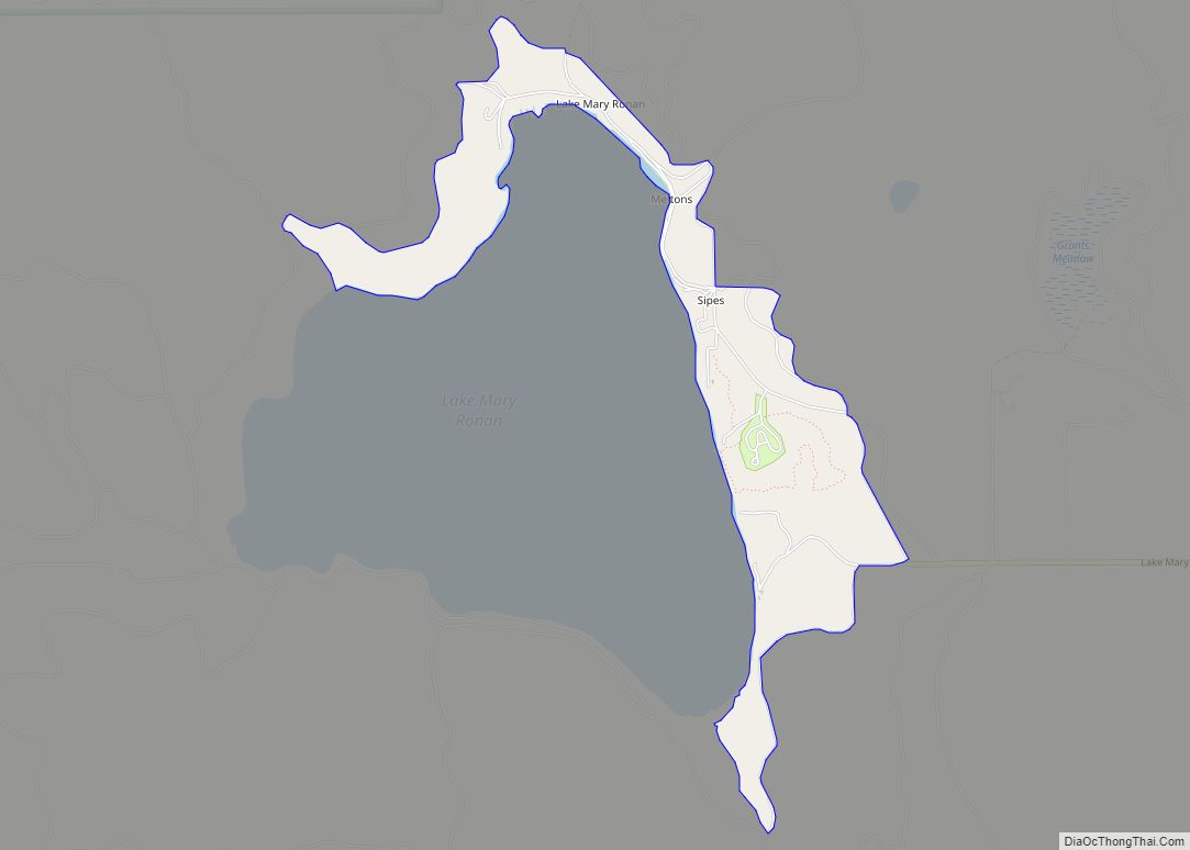 Map of Lake Mary Ronan CDP