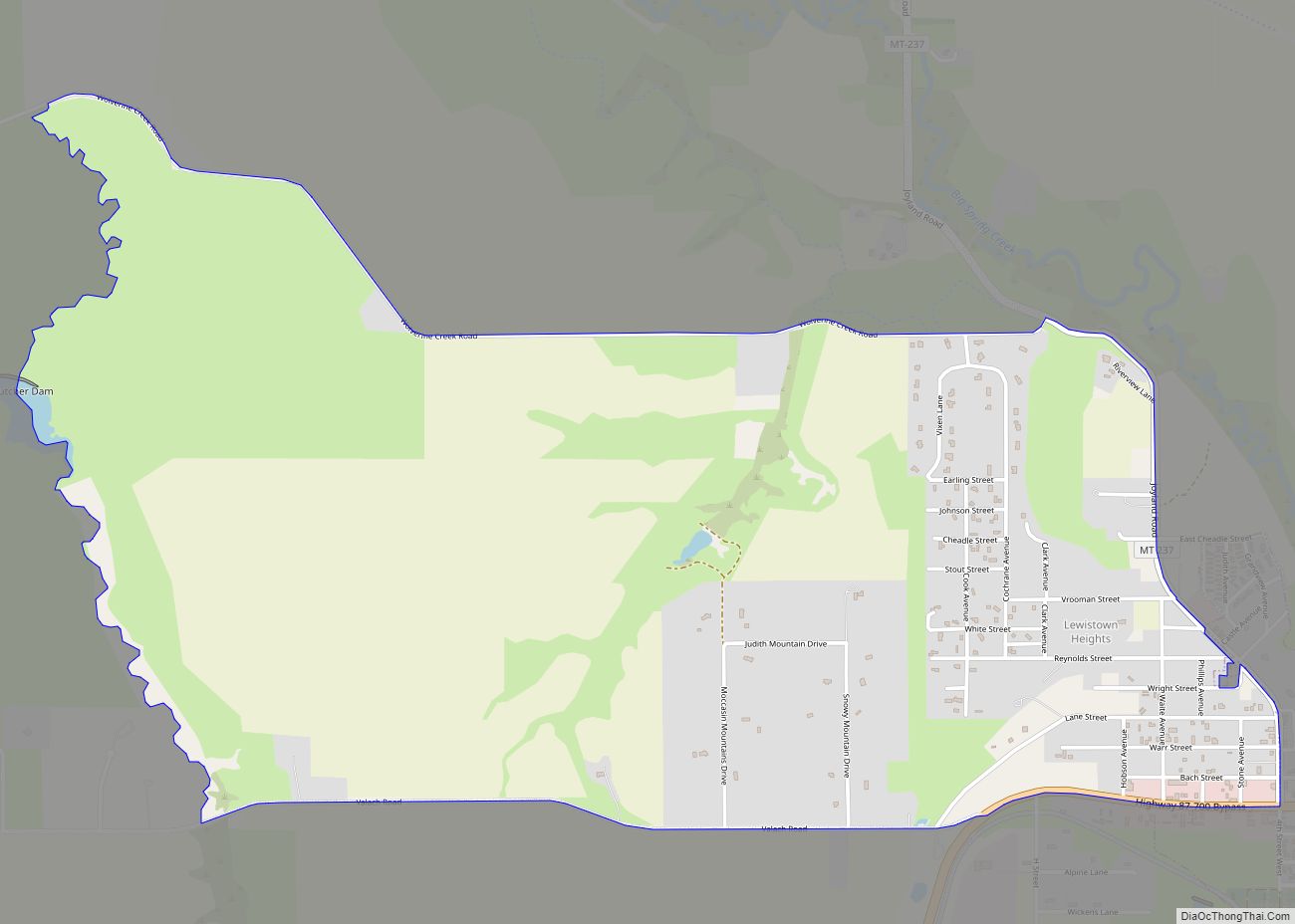 Map of Lewistown Heights CDP