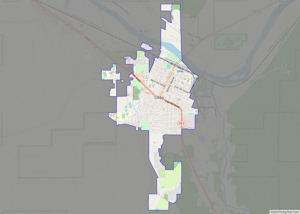 Map of Libby city