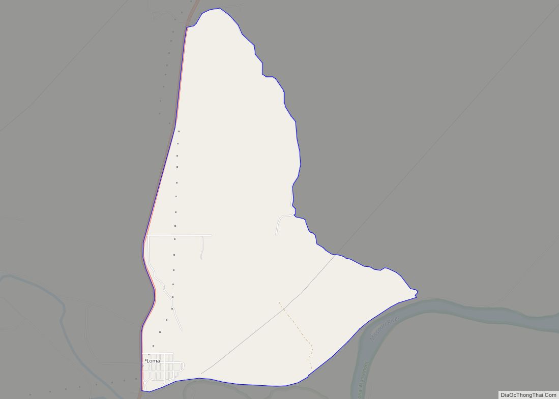 Map of Loma CDP, Montana