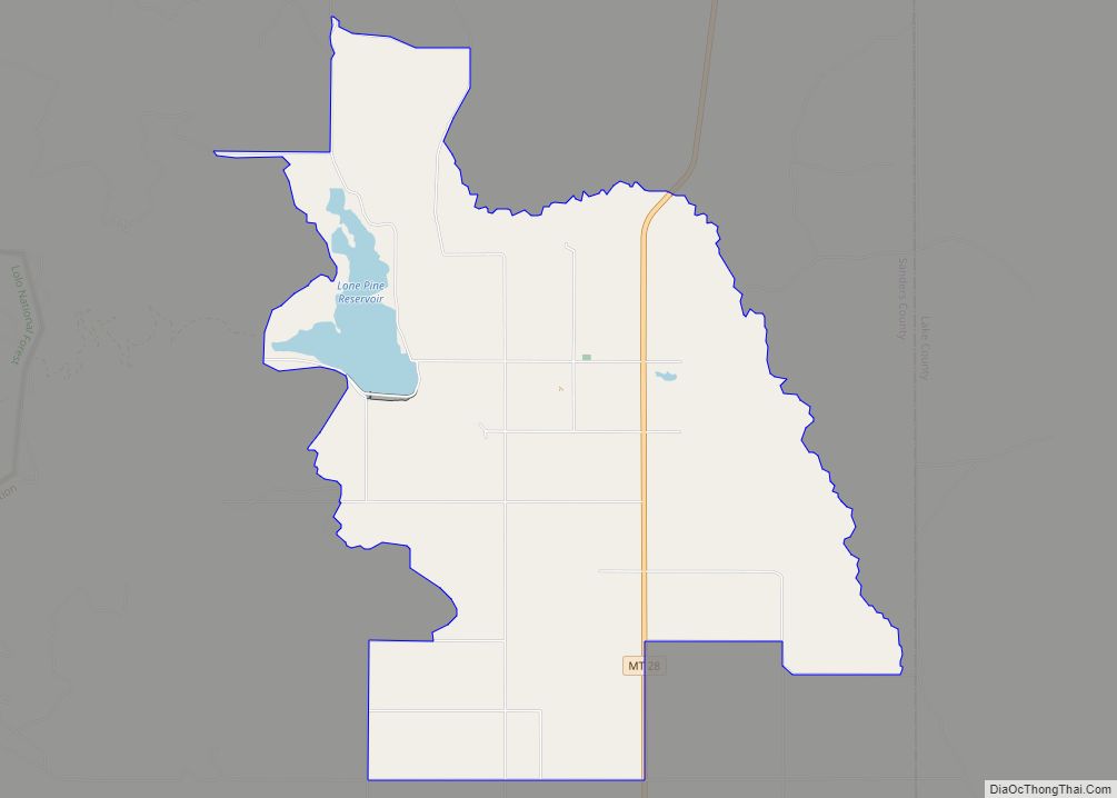 Map of Lonepine CDP