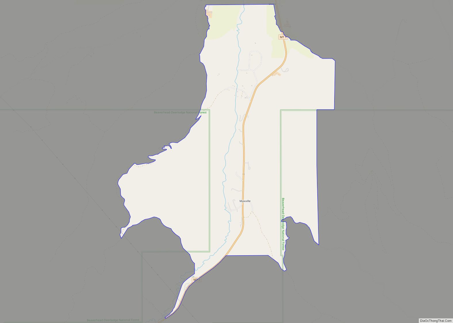 Map of Maxville CDP