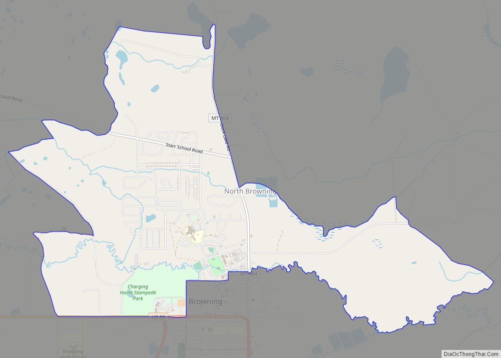 Map of North Browning CDP