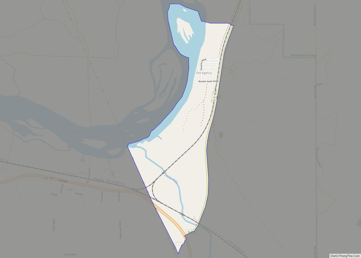 Map of Old Agency CDP