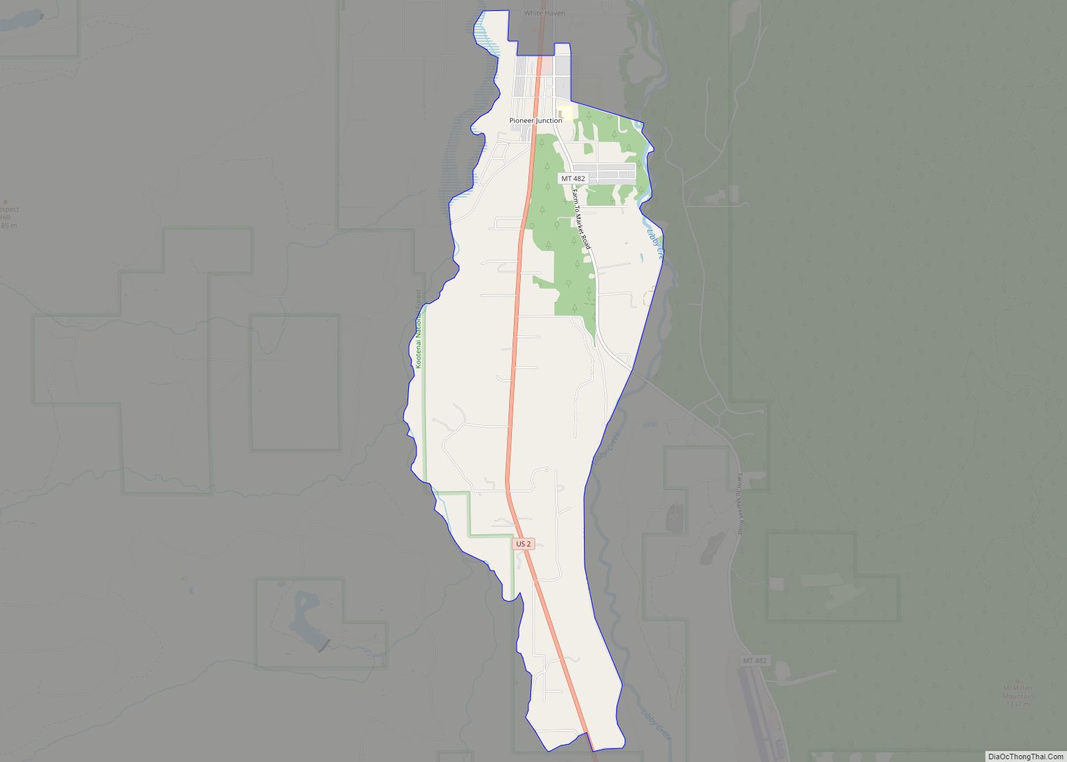 Map of Pioneer Junction CDP