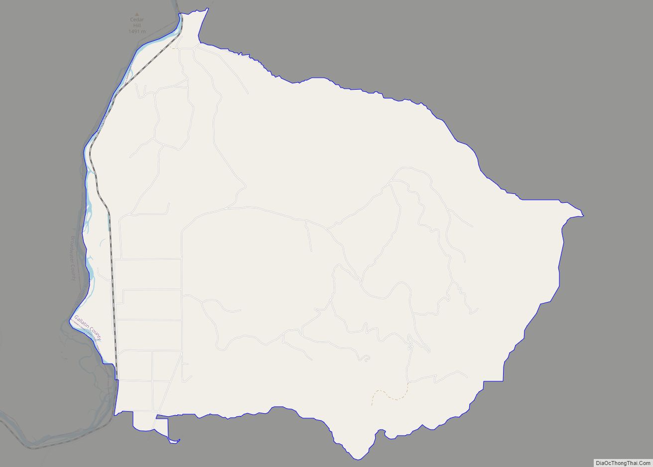 Map Of Ponderosa Pines CDP   Ponderosa Pines 