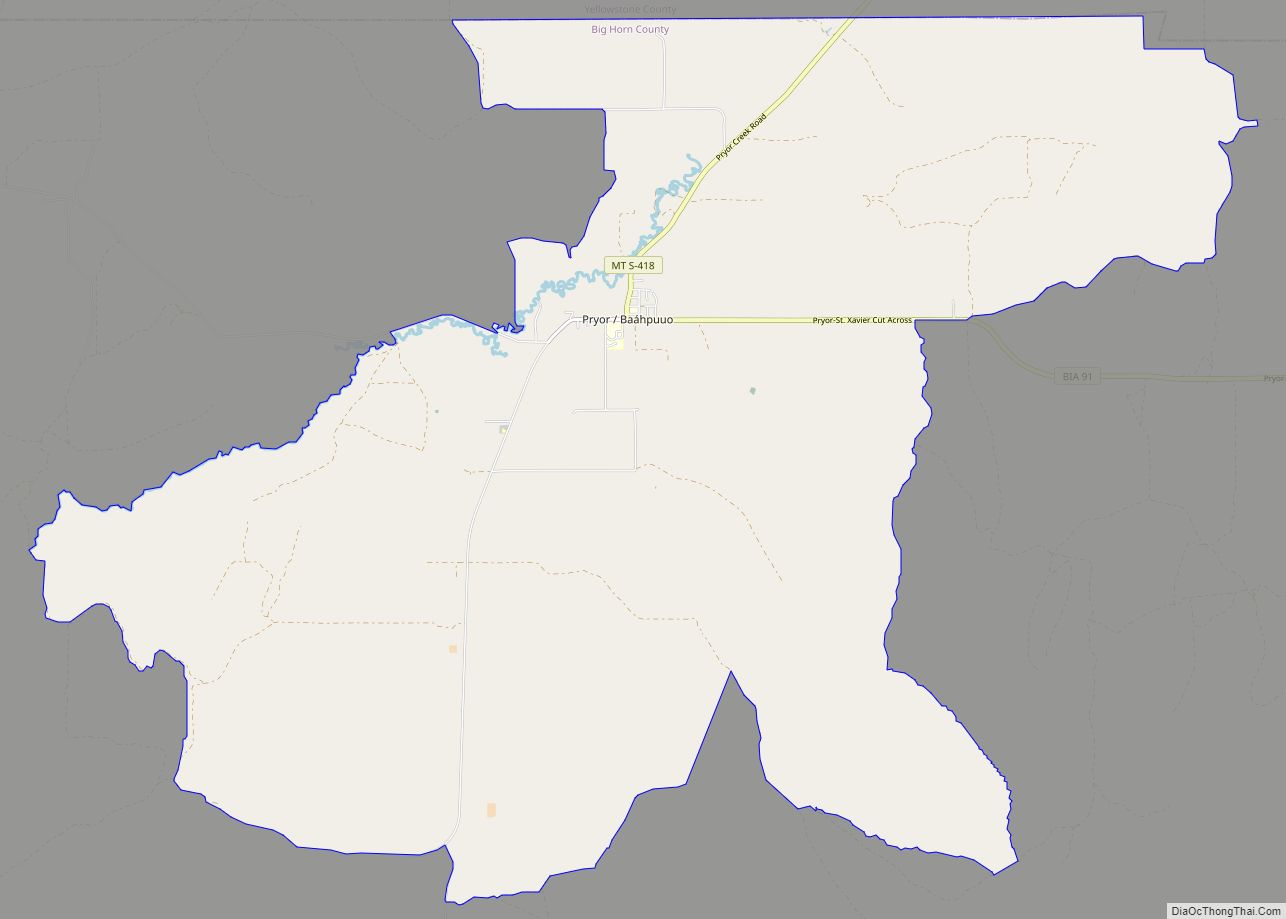 Map of Pryor CDP