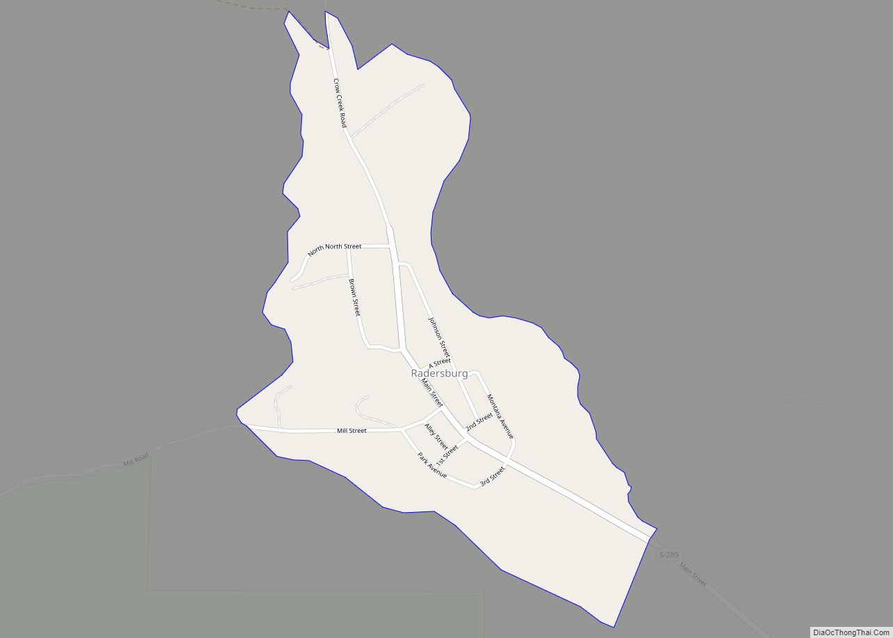 Map of Radersburg CDP